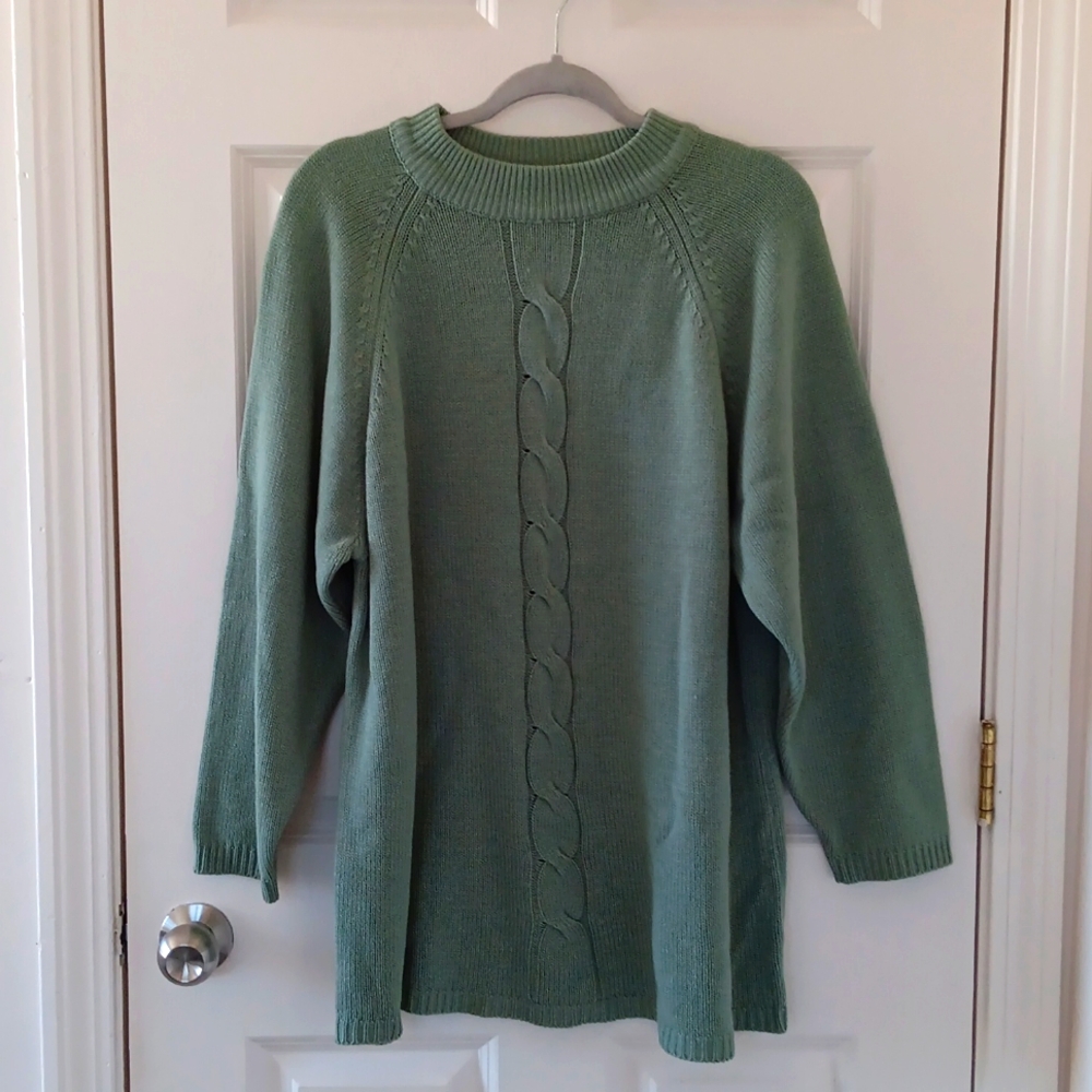 BYdesign Plus Size Sage Green Sweater 2X
